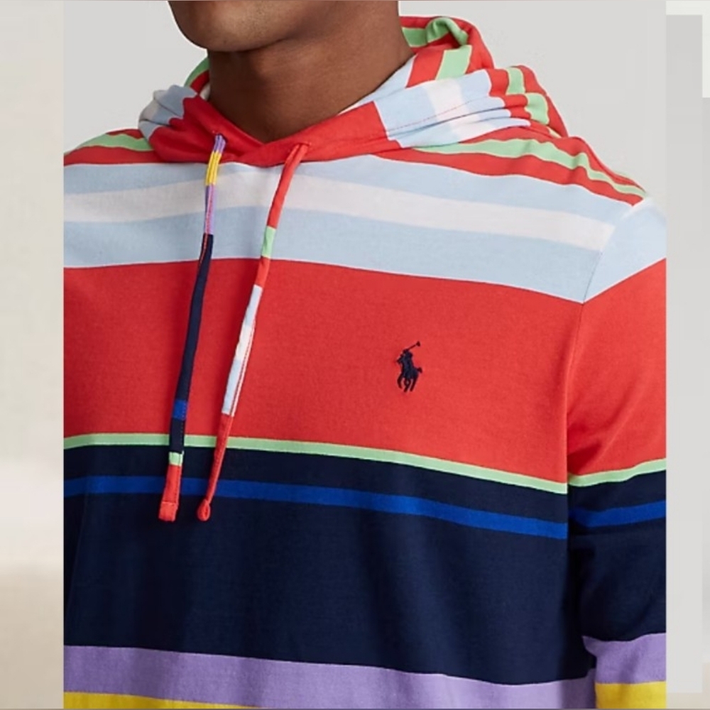 Polo Ralph Lauren Men's Multicolor Striped Hooded T-Shirt - Picture 3 of 8